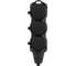 Колодка ЭРА KX3eBIP44 каучуковая с заземлением 3 розетки 16A IP44 черная Б0068453 3
