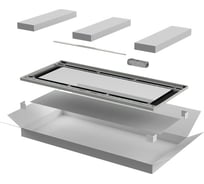 Дверь стеклянная ITK LINEA E 600мм для шкафа 24U серая LE35-24U6X-DR