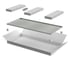 Дверь металлическая ITK LINEA N 600мм для шкафа 33U серая LN35-33U6X-DM 1
