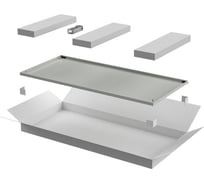 Дверь ITK LINEA N металлическая, 800мм, для шкафа, 28U, серая LN35-28U8X-DM