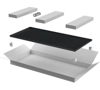 Дверь ITK LINEA N металлическая, 800мм, для шкафа, 47U, черная LN05-47U8X-DM