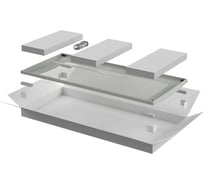 Дверь ITK LINEA N перфорированная, 600мм, для шкафа, 33U, серая LN35-33U6X-DP