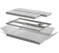 Дверь перфорированная двустворчатая ITK для шкафа LINEA N 18U 600мм серая LN35-18U6X-D2P