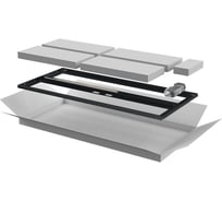 Дверь перфорированная двустворчатая ITK для шкафа LINEA N 24U 600мм черная LN05-24U6X-D2P