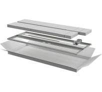 Дверь перфорированная двустворчатая ITK для шкафа LINEA N 28U 600мм серая LN35-28U6X-D2P