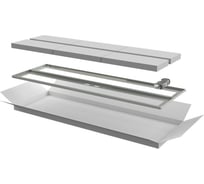 Дверь перфорированная двустворчатая ITK для шкафа LINEA N 33U 600мм серая LN35-33U6X-D2P