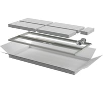 Дверь перфорированная двустворчатая ITK для шкафа LINEA N 24U 600мм серая LN35-24U6X-D2P