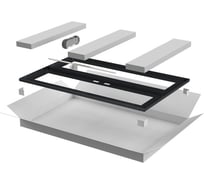 Дверь ITK LINEA N перфорированная, двустворчатая, 800мм, для шкафа 33U, черная LN05-33U8X-D2P