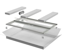 Дверь ITK LINEA N перфорированная, двустворчатая, 800мм, для шкафа 42U, серая LN35-42U8X-D2P