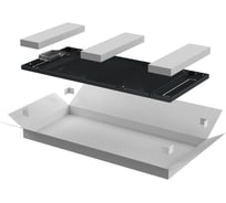 Панель задняя ITK LINEA N 600мм для шкафа 18U черная LN05-18U6X-ZM