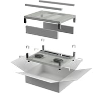 Комплект основание и крыша ITK LINEA E 600х1000мм для шкафа 18-47U серый LE35-XXX61-X