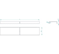 Крышка П профиля PRO-montag.ru KU 100 L=3000 (0,8) PR20219