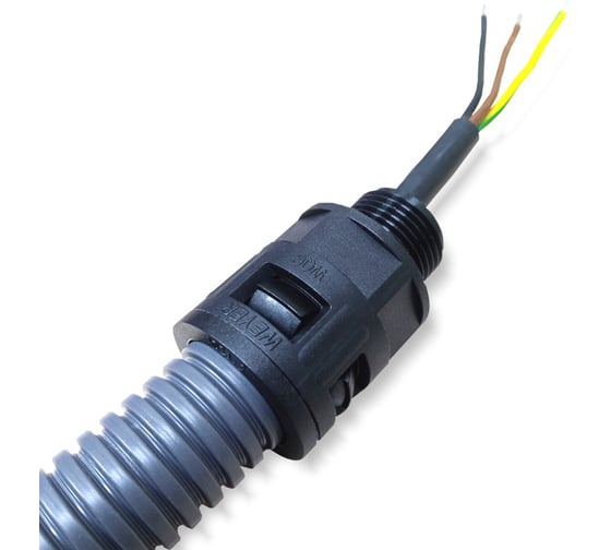 Муфта для гофрированных труб Weyer WQG1-P16B/AD21.2 коннектор прямой, наружная PG16 WE0108000