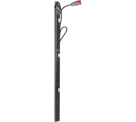 Блок распределения питания ITK BASE PDU, вертикальный PV1113 36U, 3 фаза 32А 20 розеток C13 + 4 розетки C19 кабель 3м вилка IEC60309 (промышленная) BS-PV42-20C13-04C19-13 1
