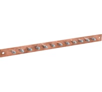 Шина заземления ITK 483х25x3мм медь ШМТ М1 12 точек подключения М6 ER-12-325-M1