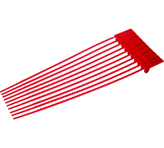 Пломба пластиковая номерная ООО Пломба.Ру, d 3,4 мм., L 210 мм., цвет красный 10 шт. кпп-1-2203 620019 1
