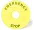 Знаки электробезопасности HLT табличка Emergency Stop, 90 мм, желтый (20 шт./уп. ) 085-25-002 2
