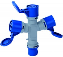 Адаптер трехлучевой Dekraft 2Р+РЕ 16А 250В IP44 АП-103 26290DEK