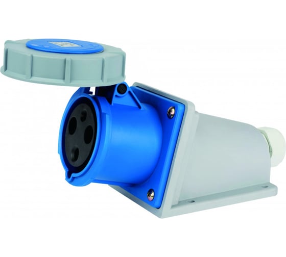Розетка Dekraft стационарная 2Р+РЕ 125А 220В IP67 РС-103 26199DEK