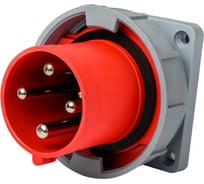 Вилка Dekraft для скрытой проводки 3Р+РЕ 63А 380В IP67 ВЩ-103 26239DEK