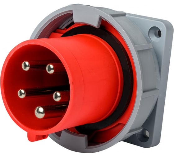 Вилка Dekraft для скрытой проводки 3Р+РЕ+N 125А 380В IP67 ВЩ-103 26244DEK 1