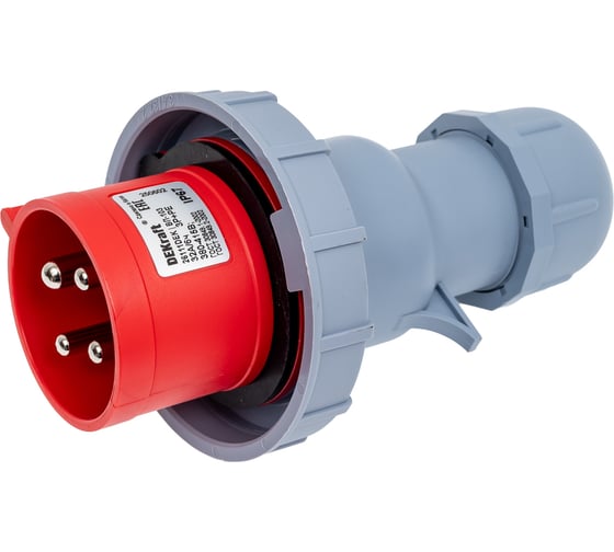 Вилка Dekraft перен. 3Р+РЕ 32А 380В IP67 ВП-103 26111DEK 1