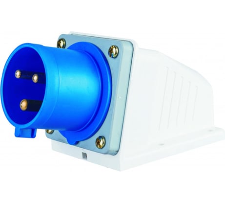 Вилка Dekraft стационарная 2Р+РЕ 32А 220В IP44 ВС-103 26160DEK