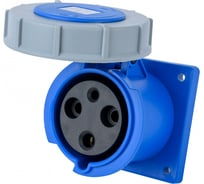 Розетка Dekraft для скрытой проводки 2Р+РЕ 63А 220В IP67 РЩ-103 26268DEK