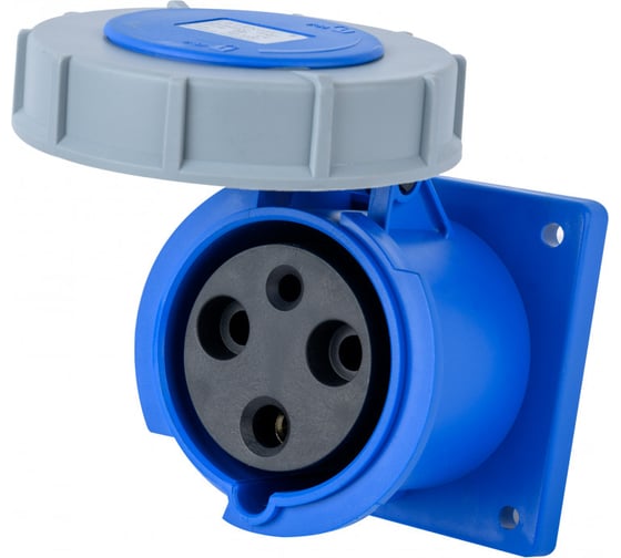 Розетка Dekraft для скрытой проводки 2Р+РЕ 63А 220В IP67 РЩ-103 26268DEK 1