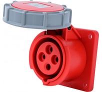 Розетка Dekraft для скрытой проводки 3Р+РЕ 16А 380В IP67 РЩ-103 26270DEK