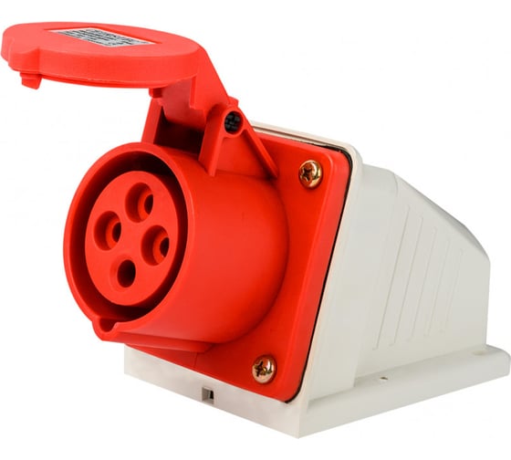 Розетка Dekraft стационарная 3Р+РЕ 32А 380В IP44 РС-103 26193DEK 1