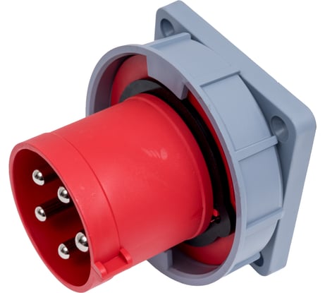 Вилка Dekraft для скрытой проводки 3Р+РЕ+N 63А 380В IP67 ВЩ-103 26243DEK