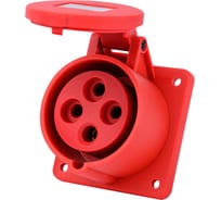 Розетка Dekraft для скрытой проводки 3Р+РЕ 32А 380В IP44 РЩ-103 26263DEK