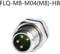 Mонтажный разъем VELLEDQ FLQ-M8-M04(M8)-HB, Вилка, Прямой под пайку, Латунь никелированная 4-PINIP6760 AC/DC, 08-00024662