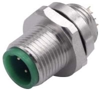 Монтажный разъем VELLEDQ FLQ-M12-M03(M16)-HB, Вилка, Прямой под пайку, Латунь никелированная 3-PINIP6760 AC/DC, 08-00025348