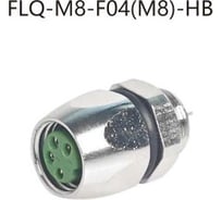 Mонтажный разъем VELLEDQ FLQ-M8-F04(M8)-HB, Розетка, Прямой под пайку, Латунь никелированная 4-PINIP6760 AC/DC, 08-00024660