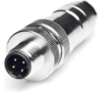 Соединитель клеммный VELLEDQ M12P-M04T, Вилка, Прямой с клеммником, Латунь 4-PIN IP65250 AC/DC, 08-00025016