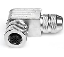 Соединитель клеммный VELLEDQ M12P-F04S, Розетка, Угловой с клеммником, Латунь 4-PIN IP65250 AC/DC, 08-00024711