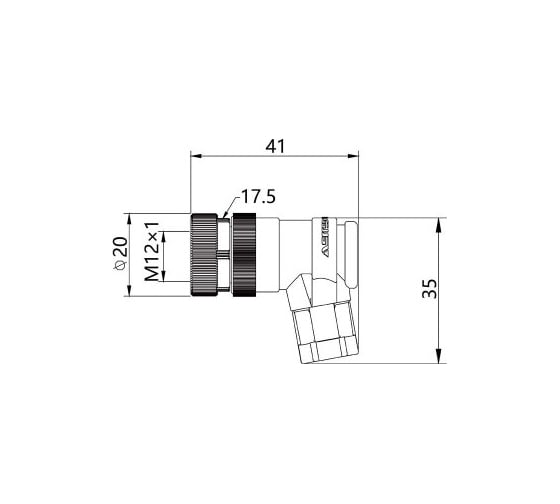 Соединитель клеммный VELLEDQ M12-F08S 08-00034170