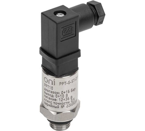 Преобразователь давления ONI PPT10 0,5 0-16Бар 0-10В G1/4 Mini 4-pin PPT-G-ST-016-0-10-1-1 1