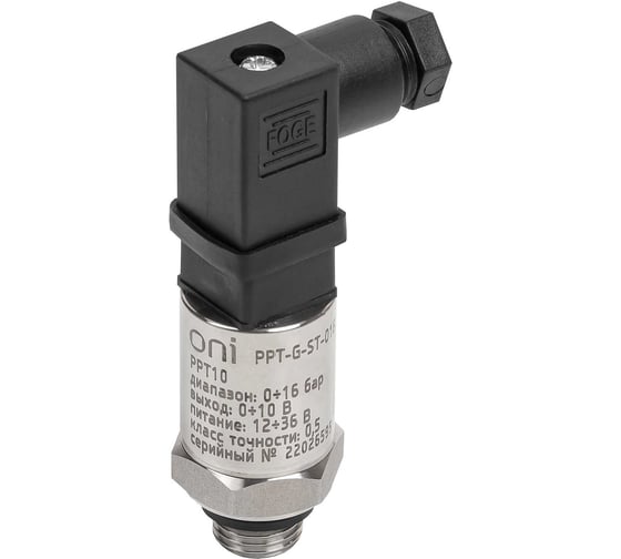 Преобразователь давления ONI PPT10 0,5 0-16Бар 0-10В G1/4 Mini 4-pin PPT-G-ST-016-0-10-1-1 1