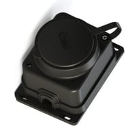 Колодка Systeme Electric MultiSet 1х розетка, 2К+З, каучуковая, 16А, 250В, IP44, черная MST4003BK