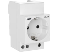 Розетка на DIN-рейку IEK ARMAT 45мм с заземл. с з/ш 16А AR-SOD-G-GND-S-016