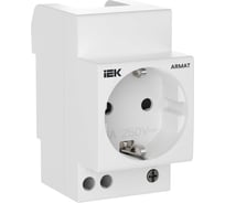 Розетка на DIN-рейку IEK ARMAT 45мм с заземл. с з/ш 16А AR-SOD-G-GND-S-016