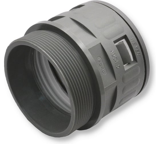 Муфта для гофрированных труб - коннектор прямой Weyer WQG-P48G/AD54.5 нар. PG48 WE0207400 1