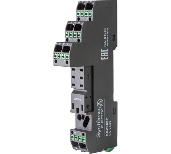Розетка Systeme Electric для реле 2СО скоба mixed push in SGZE08P 1