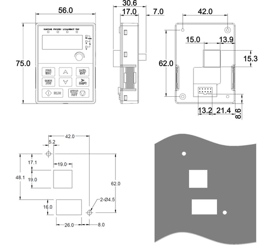 LED-панель управления Systeme Electric STV320 SEOP-1202