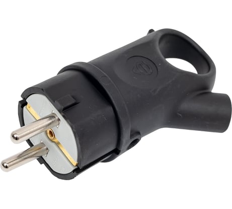 Вилка Systeme Electric MultiSet 2К+З угловая каучуковая 16А/250В IP44 черная MST1102BK