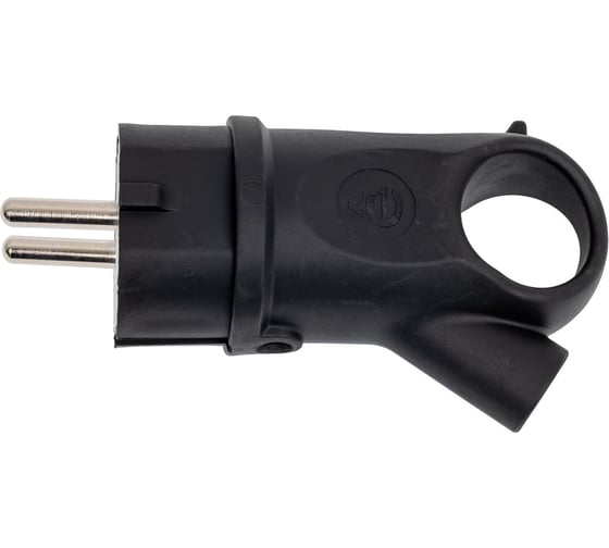 Вилка Systeme Electric MultiSet 2К+З угловая каучуковая 16А/250В IP44 черная MST1102BK