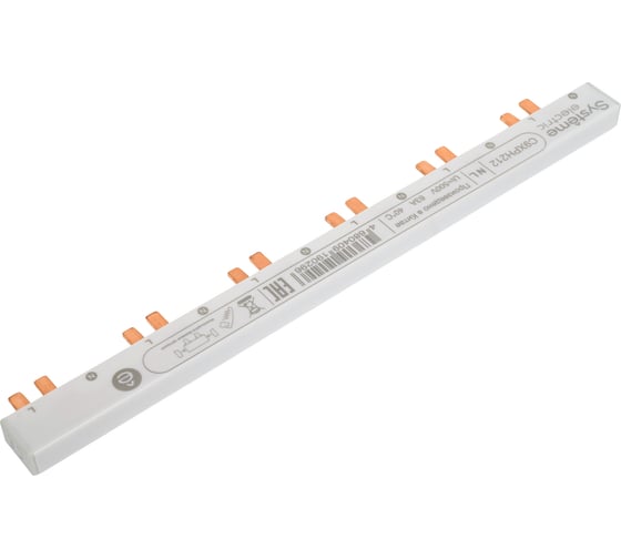 Шинка гребенчатая Systeme Electric 2P (L1L2) 18 мм, 12 модулей, 63А C9XPH212